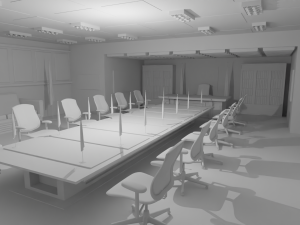 President Office No Material 3D Model