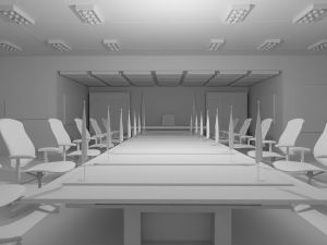 President Office No Material Modello 3D