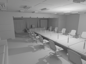 President Office No Material Modello 3D