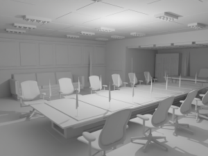 President Office No Material Modello 3D