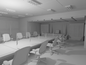 President Office No Material Modello 3D