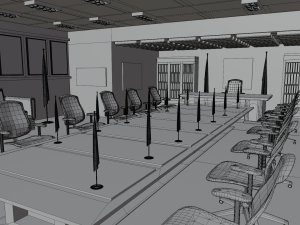 President Office No Material Modello 3D