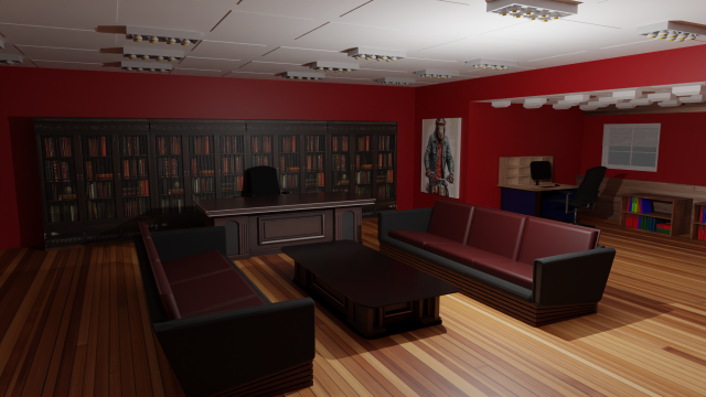 Work Office Modelo 3D .c4d .max .obj .3ds .fbx .stl .blend