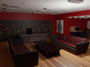 Escrit&oacute;rio de trabalho Modelo 3D