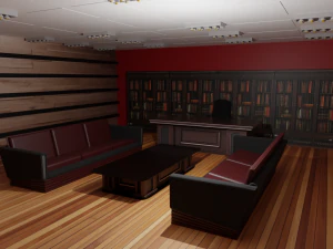 Escrit&oacute;rio de trabalho Modelo 3D