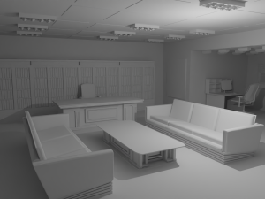 Work Office No Material 3D Model