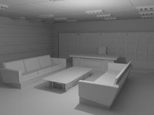 Work Office No Material 3D Model