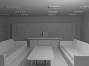 Work Office No Material 3D Model