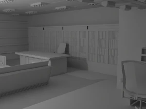 Work Office No Material 3D Model