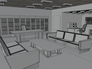 Work Office No Material 3D Model