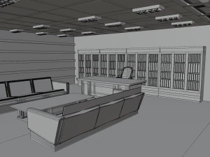 Work Office No Material 3D Model
