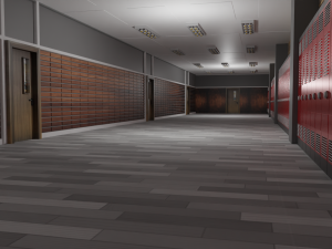 School Hallway 3D मॉडल