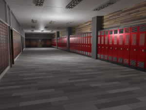 School Hallway 3D मॉडल