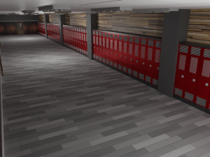 School Hallway 3D मॉडल