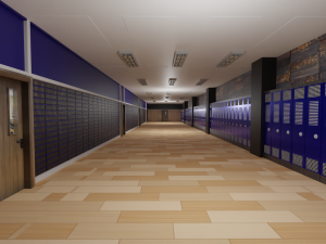 School Hallway 3D Модель