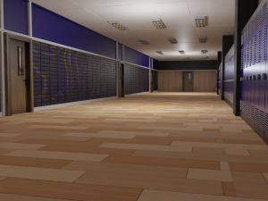 School Hallway 3D Модель