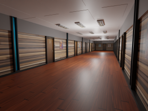 Hotel Corridor 3D Model