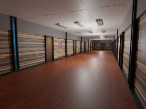 Hotel Corridor 3D Model
