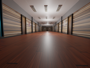 Hotel Corridor 3D Model