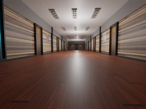 Hotel Corridor 3D Model