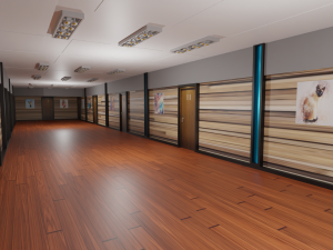 Hotel Corridor 3D Model