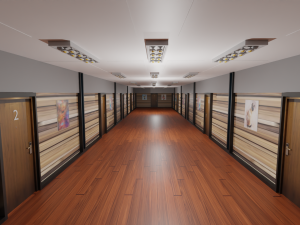 Hotel Corridor 3D Model