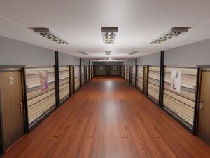 Hotel Corridor 3D Model