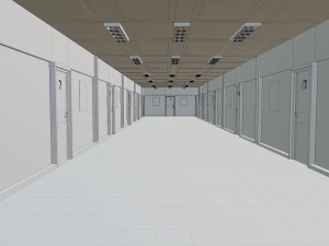 Hotel Corridor 3D Model