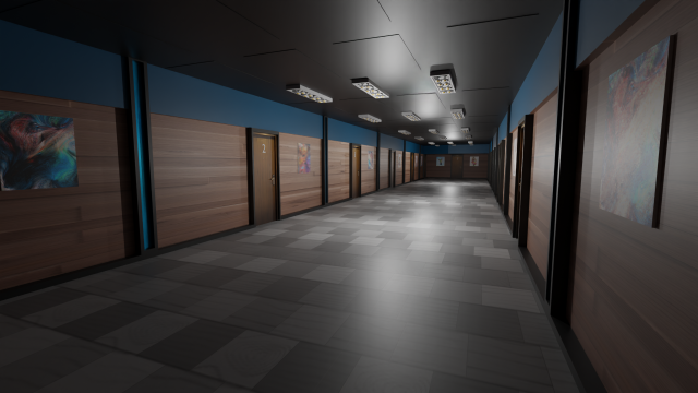 Hotel Corridor Modèle 3D .c4d .max .obj .3ds .fbx .stl .blend 
