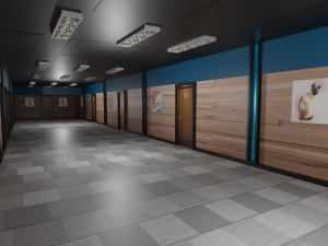 Hotel Corridor Modèle 3D