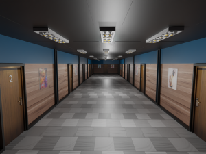 Hotel Corridor Modèle 3D