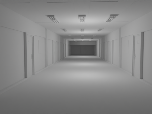 Hotel Corridor No Material 3D मॉडल
