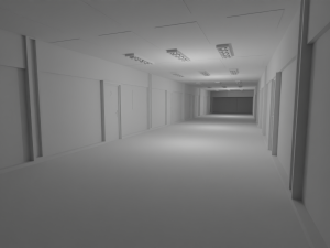 Hotel Corridor No Material Model 3D
