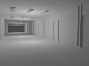Hotel Corridor No Material Model 3D