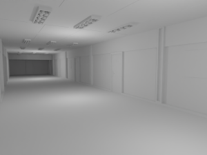 Hotel Corridor No Material Model 3D