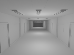 Hotel Corridor No Material Model 3D