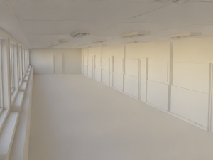 Corridor Hallway No Material 3D Model