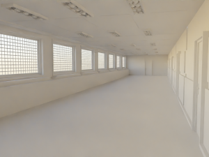Corridor Hallway No Material 3D Model