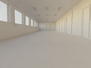 Corridor Hallway No Material 3D Model