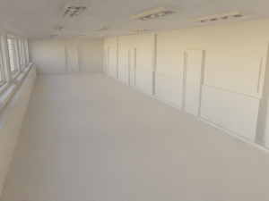 Corridor Hallway No Material 3D Model