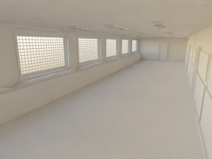 Corridor Hallway No Material 3D Model