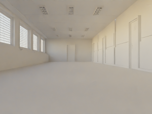 Corridor Hallway No Material 3D Model
