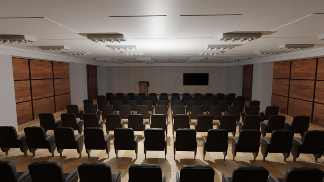 Briefing Press Room 3D 模型 .c4d .max .obj .3ds .fbx .stl .blend
