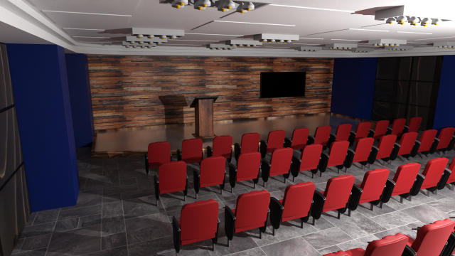 Briefing Press Room Modello 3D .c4d .max .obj .3ds .fbx .stl .blend 