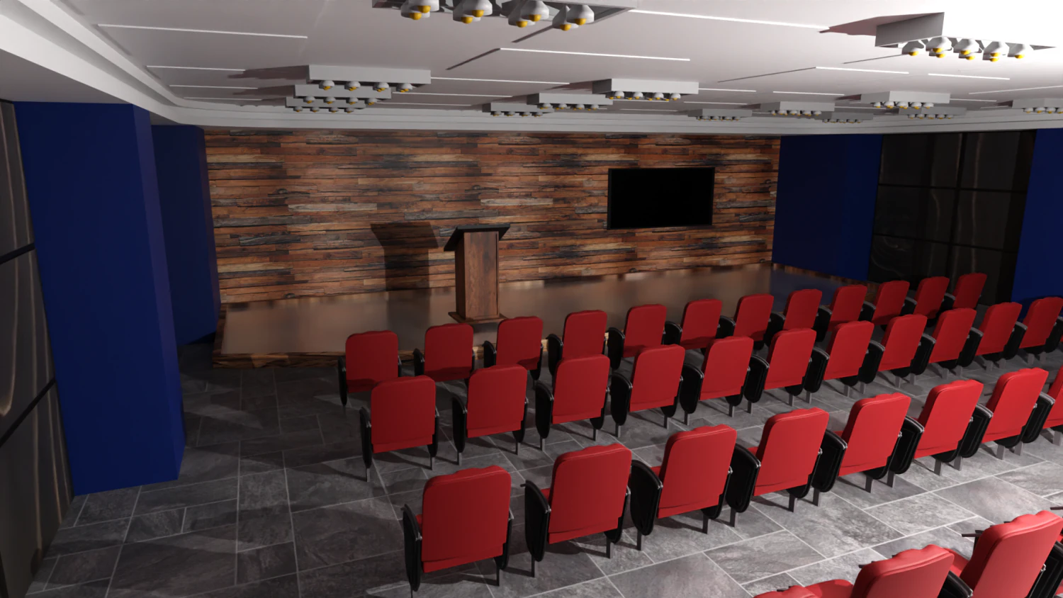 Briefing Press Room 3D Model .c4d .max .obj .3ds .fbx .stl .blend