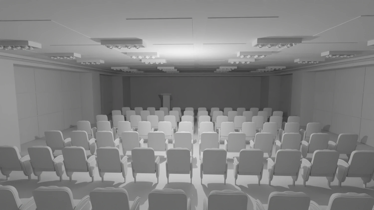 Briefing Press Room No Material 3D Model .c4d .max .obj .3ds .fbx .stl .blend 