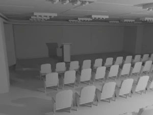 Briefing Press Room No Material 3D Model