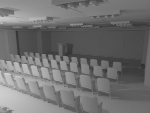 Briefing Press Room No Material 3D 模型