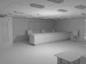 Interno reception senza materiale Modello 3D