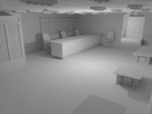 Reception Interior No Material 3D Model